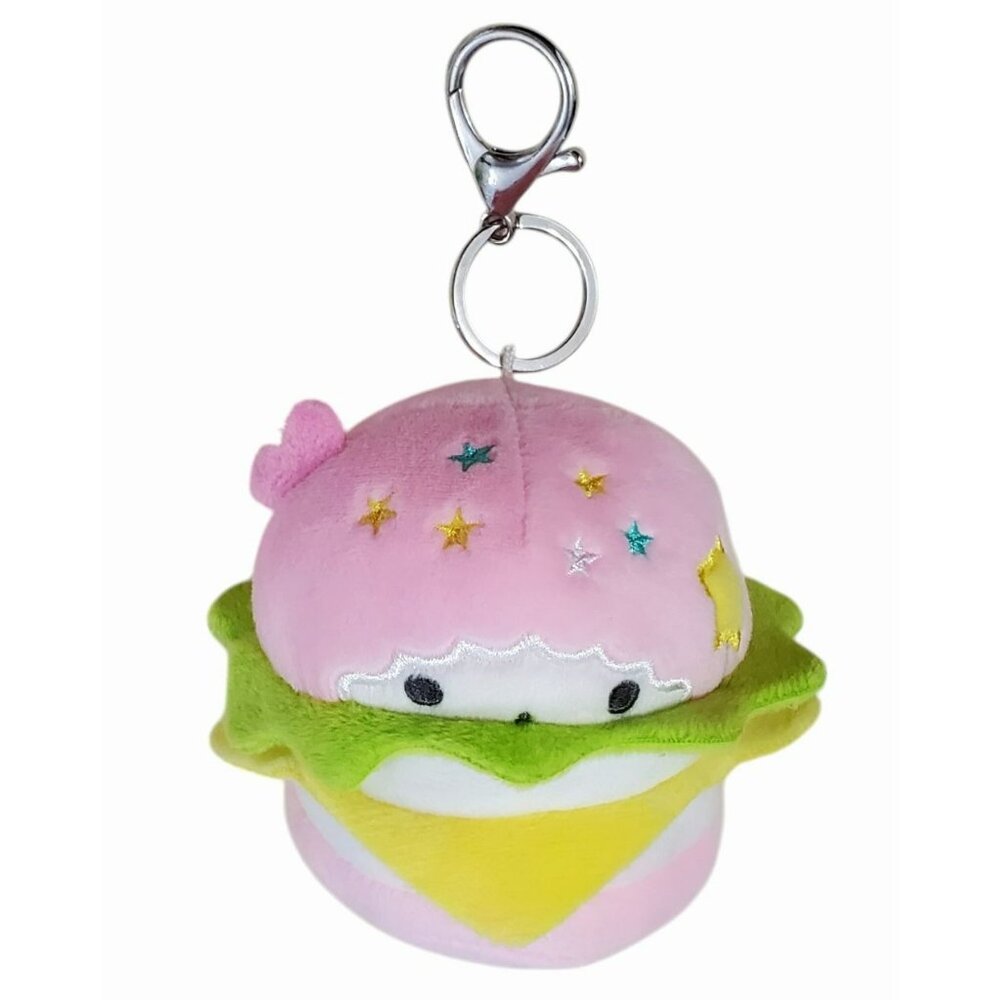 Sanrio Plush Burger Charm Clip Kidrobot Jacket Backpack Zipper Pull Key LALA